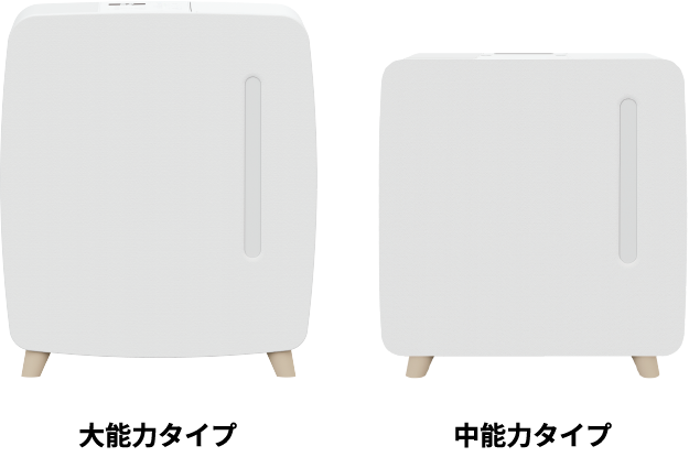 左：大能力タイプ　右:中能力タイプ